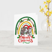 Carte Manx Chat Joyeux Noël (Fleur jaune)