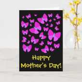 Carte Many Artistic Butterflies + "Joyeux anniversaire ! (Fleur jaune)