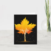 Carte Maple Leaf Arbre d'automne Orange Fall Leaves (Devant)