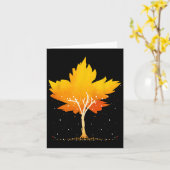 Carte Maple Leaf Arbre d'automne Orange Fall Leaves (Fleur jaune)