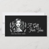 Carte Maquillage Artiste Coiffure Stylo moderne Noir Bla (Devant)