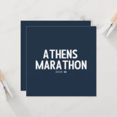 Carte Marathon d'Athènes 2024 (Devant/Arrière en situation)