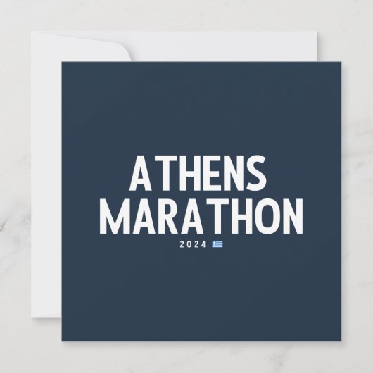 Carte Marathon d'Athènes 2024 (Devant)