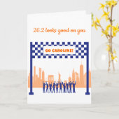 Carte Marathon de New York personnalisé 42,2 km Félicita (Fleur jaune)