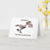 Carte Marathon drôle (Fleur jaune)