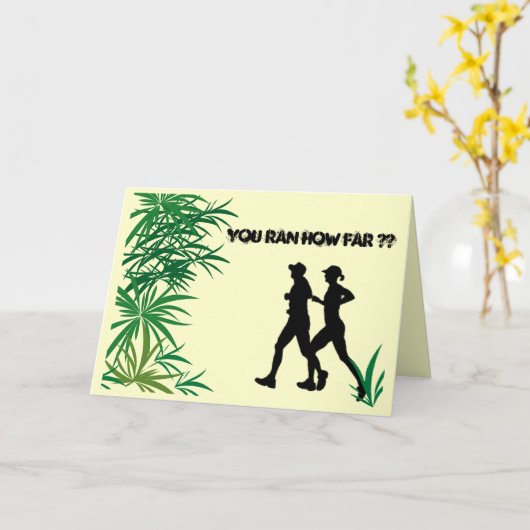 Carte Marathon Runner (Fleur jaune)