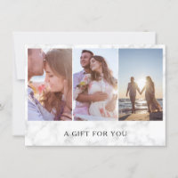 Marble Photo Collage Photographe Certificat cadeau