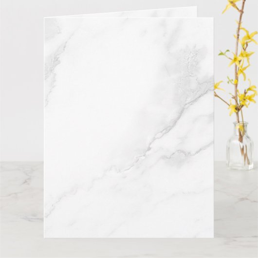 Carte Marbre Blanc (Fleur jaune)