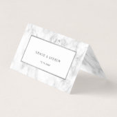 Carte Marbre blanc Mariage moderne (Back)