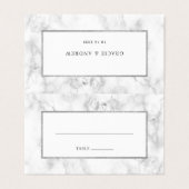 Carte Marbre blanc Mariage moderne (Outside Unfolded)