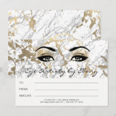 Carte Marbre Blanc Or Certificat de Beauté Ebony2 (Devant / Derrière)