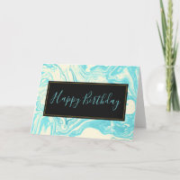 Marbre cool design en Turquoise et Crème Anniversa