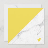 Carte Marbre jaune bloc carré certificat cadeau logo (Dos)