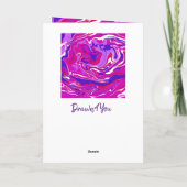 Carte Marbre rose et violet Art heureux Anniversaire ami (Dos)