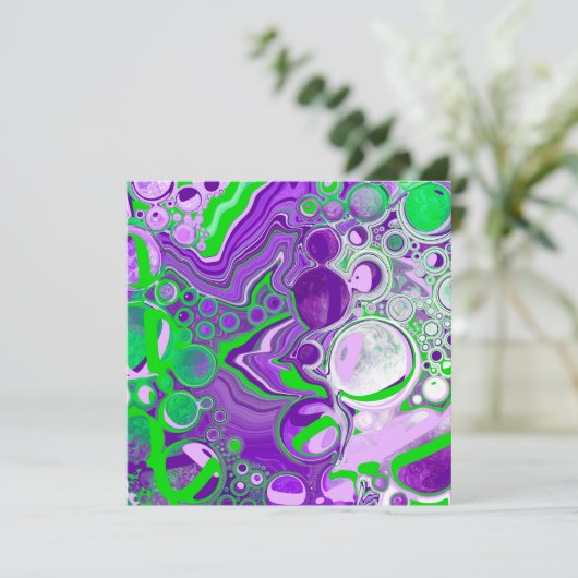 Carte Marbre vert pourpre et citron vert (Debout devant)