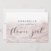 Carte Marbres modernes en Mauve Flower Proposition Card (Devant)