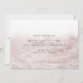 Carte Marbres modernes en Mauve Flower Proposition Card (Dos)