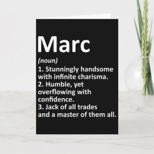 Carte Marc Définition Nom Personnalisé Drôle Anniversair