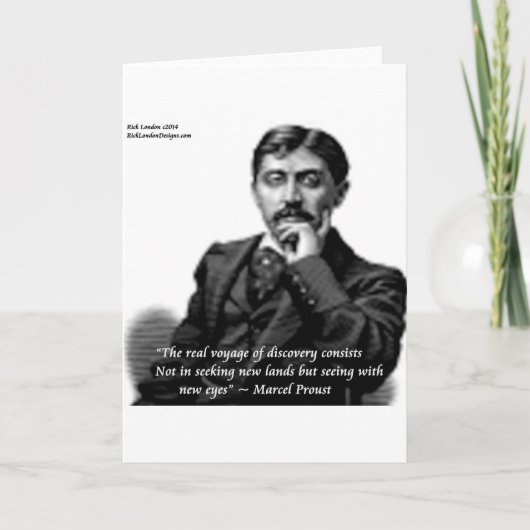Carte Marcel Proust & Célèbre Citation (Devant)