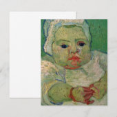 Carte Marcelle Roulin bébé par Vincent van Gogh (Devant / Derrière)