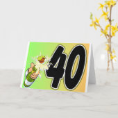 Carte Marchandise à 40e anniversaire (Fleur jaune)