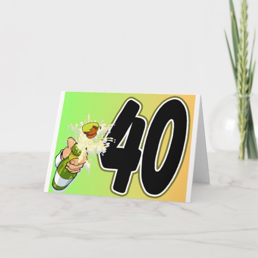 Carte Marchandise à 40e anniversaire (Devant)