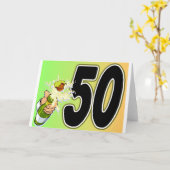 Carte Marchandise de la fête du 50e anniversaire (Fleur jaune)
