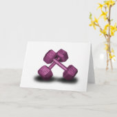 Carte Marchandises roses d'haltères (Fleur jaune)