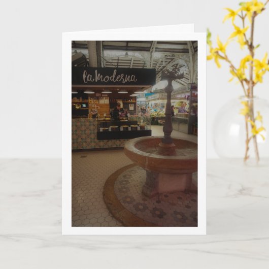 Carte Marché central de Valence, Espagne (Fleur jaune)