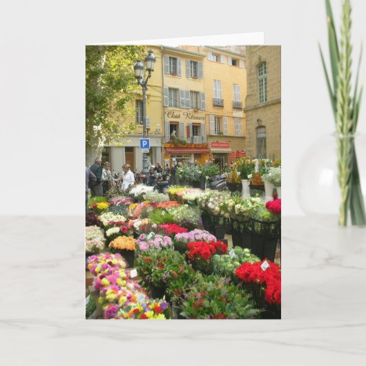 Carte Marché de fleur à Aix-en-Provence, France (Devant)