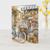 Carte Marché de fleurs Bloomcore avec bicyclette (Fleur jaune)