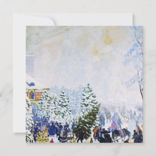 Carte Marché de l'Arbre de Noël en Russie (Boris Koustod (Devant)