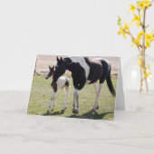 Carte Marche de Mare et Filly (Fleur jaune)