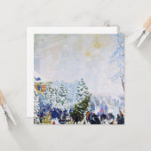 Carte Marché de Noël en Russie (Boris Koustodiev) (Devant/Arrière en situation)