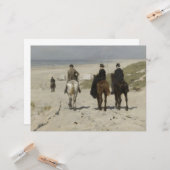 Carte Marche du matin à cheval sur la plage (par Anton M (Devant/Arrière en situation)