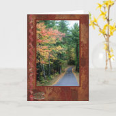 Carte Marcher à l'automne (Fleur jaune)