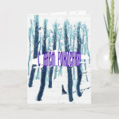 Carte Marcher À Travers La Forêt De Neige (Devant)