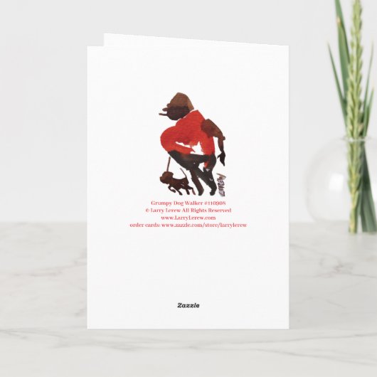 Carte Marcher Mon Chien Est Joyeux, Joyeux Anniversaire (Dos)