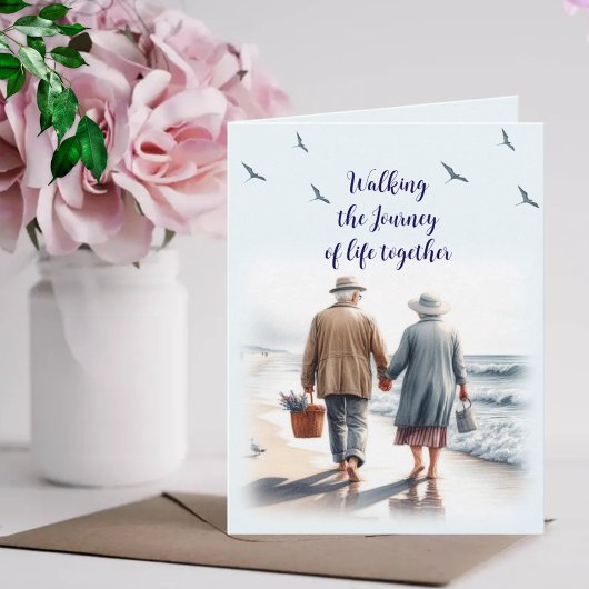 Carte Marcher sur le chemin de la vie - Aîné