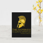 Carte Marcus Aurelius Citation stoïque Sur Le Bonheur -  (Fleur jaune)