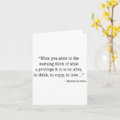 Carte Marcus Aurelius Cite Tee Lever Et Aimer Stoic Phi (Fleur jaune)