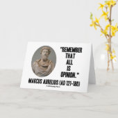 Carte Marcus Aurelius Se Souvient Que Tout Est Une Citat (Fleur jaune)