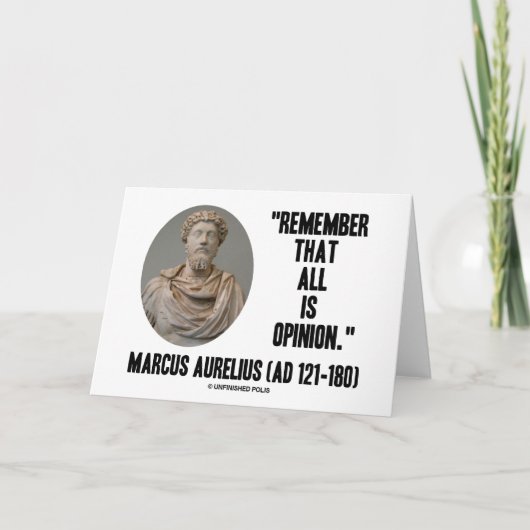 Carte Marcus Aurelius Se Souvient Que Tout Est Une Citat (Devant)