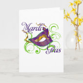 Carte Mardi gras (Fleur jaune)