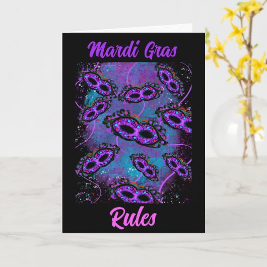 Carte Mardi Gras (Fleur jaune)