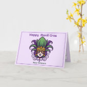 Carte 💚 💜 💛 Mardi Gras (Fleur jaune)