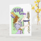 Carte Mardi gras (Fleur jaune)