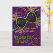 Carte Mardi Gras (Fleur jaune)