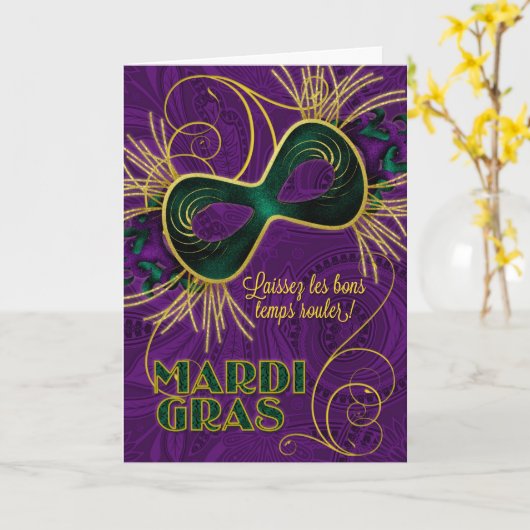 Carte Mardi Gras (Fleur jaune)