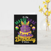 Carte Mardi Gras Anniversaire C'est My Mardi Gras Birt (Fleur jaune)